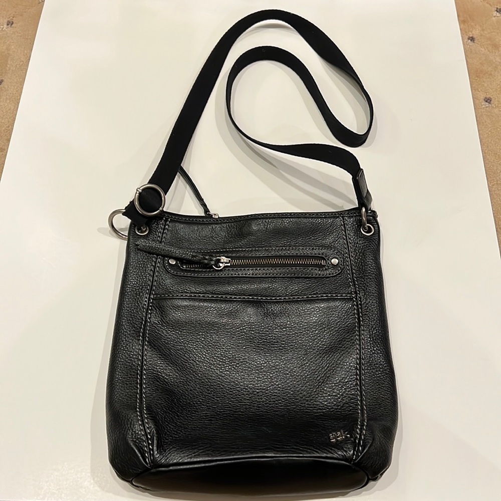 The Sak black pebbled leather cross body